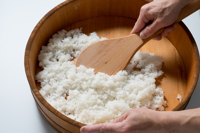 15.5"D Wooden Sushi Bowl Hangiri Oke Tab For Mixing Sushi Rice/Made Japan 